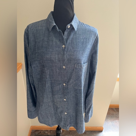 Women’s Rag & Bone blue chambray long sleeve button 100% cotton shirt. Medium - Picture 1 of 12
